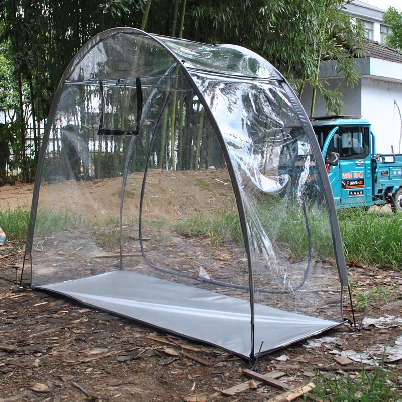 Cheap Goat Tents Large Plant Growing Tent Transparent PVC Flower Sun Room Sunshine Leisure House Single Person Outdoor Camping Cover Gezebo   
